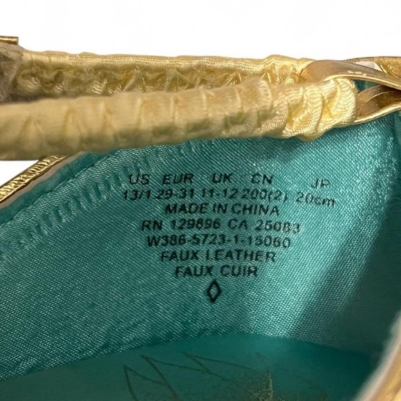 Disney Store Aladdin Princess Jasmine Dress Up Shoes US Girls Size 13/1 - Picture 4 of 8